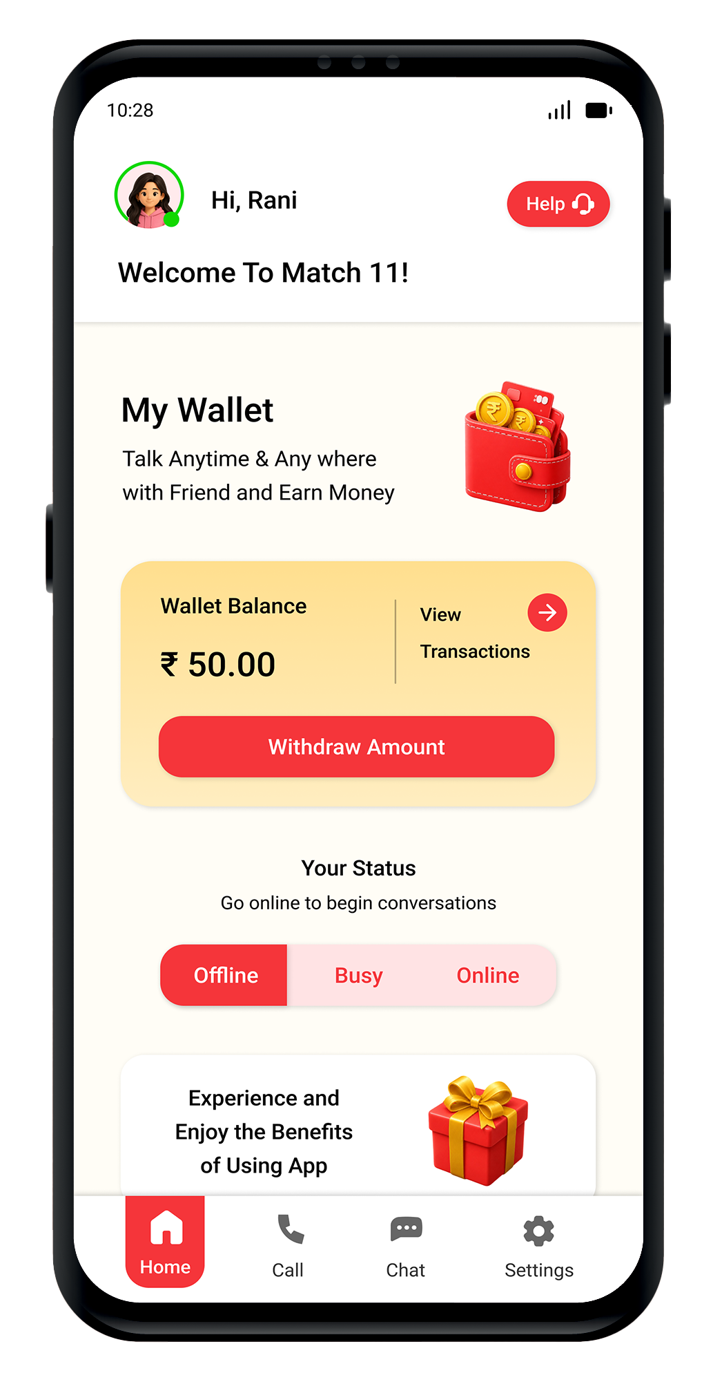 Match11 App Interface